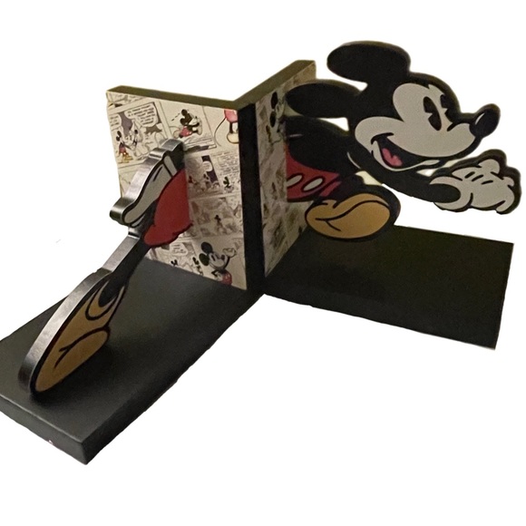Mickey Mouse Retro Comic Strip Background Bookcase Ends Set of 2 by Hall… - Picture 4 of 4